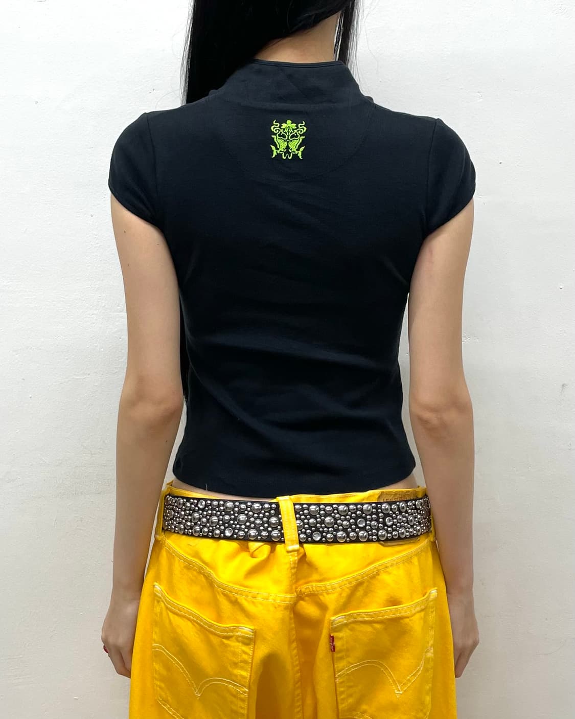 Qipao Wrap Black T-Shirt  상품이미지3
