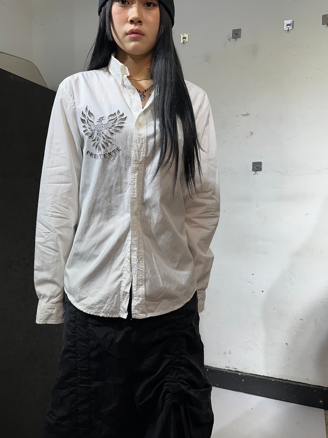 JPN Prepotente 화이트 고딕 자수 셔츠 자켓 M 상품이미지4