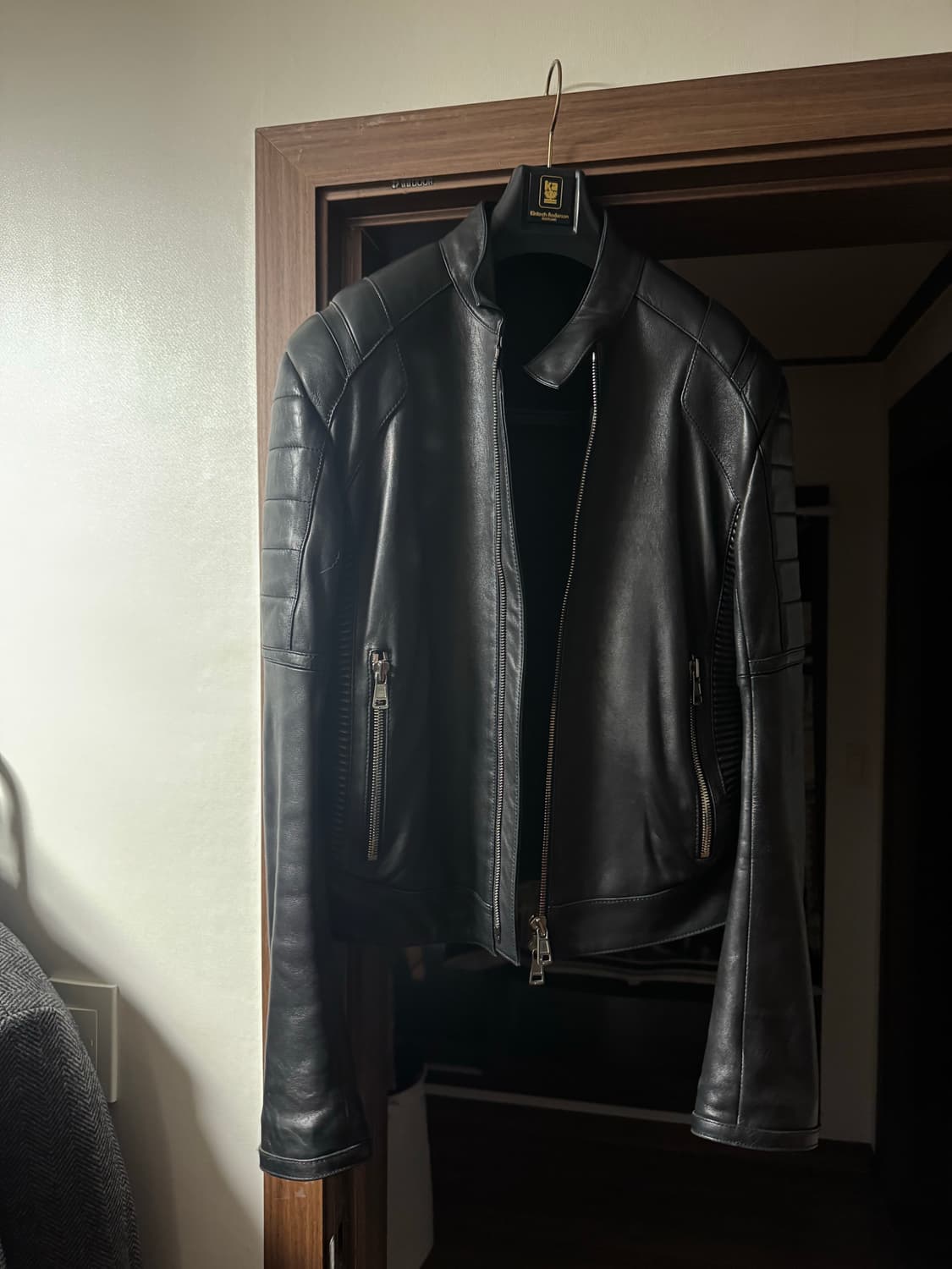 Juun.J 준지 램스킨 라이더 자켓 상품이미지1