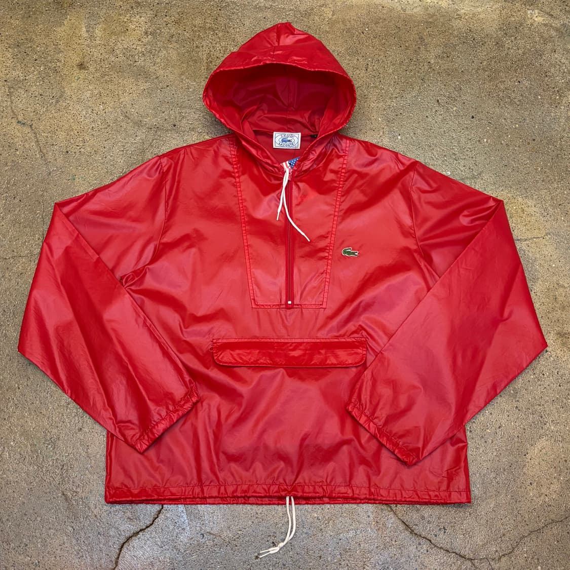 새상품급 80s USA 미국 빈티지 라코스테 아노락 바람막이 상품이미지1