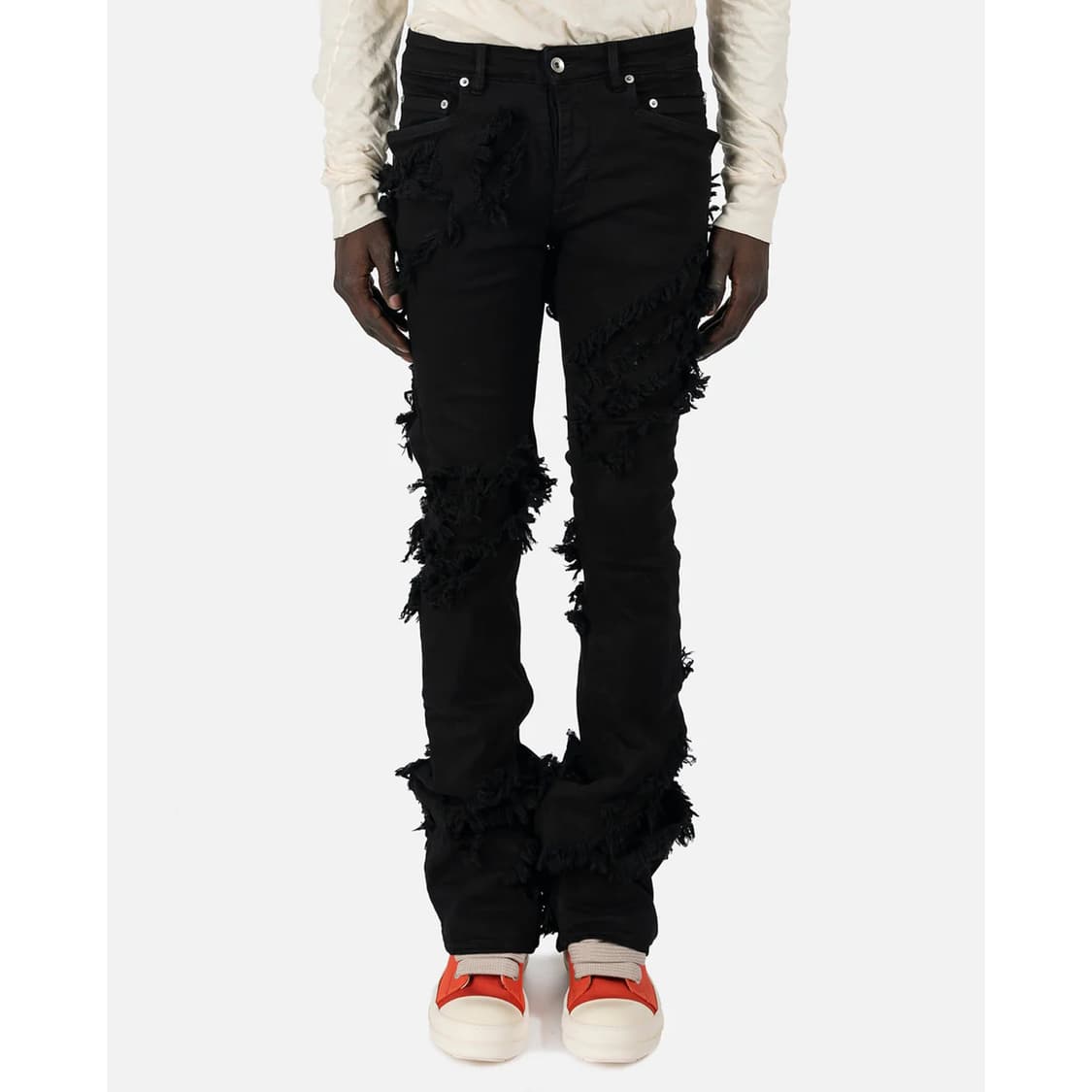 릭오웬스 - 22SS DRKSHDW 타이론 슬래쉬 부츠컷 팬츠 - 블랙  상품이미지8