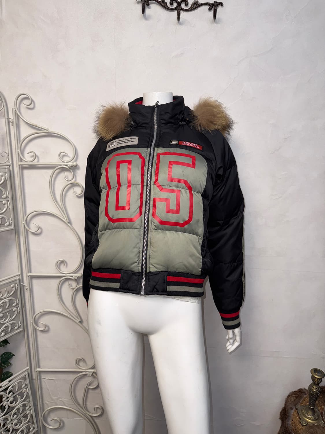 FUBU black duck down raccoon fur hood 패딩 상품이미지5