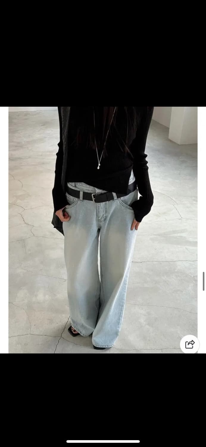 에크미 레이어드 오비와이드 데님 M 상품이미지2