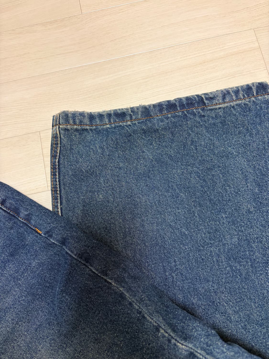 밀로 우먼 빈티지 와이드 데님 팬츠 [워시드 블루] s사이즈 상품이미지4