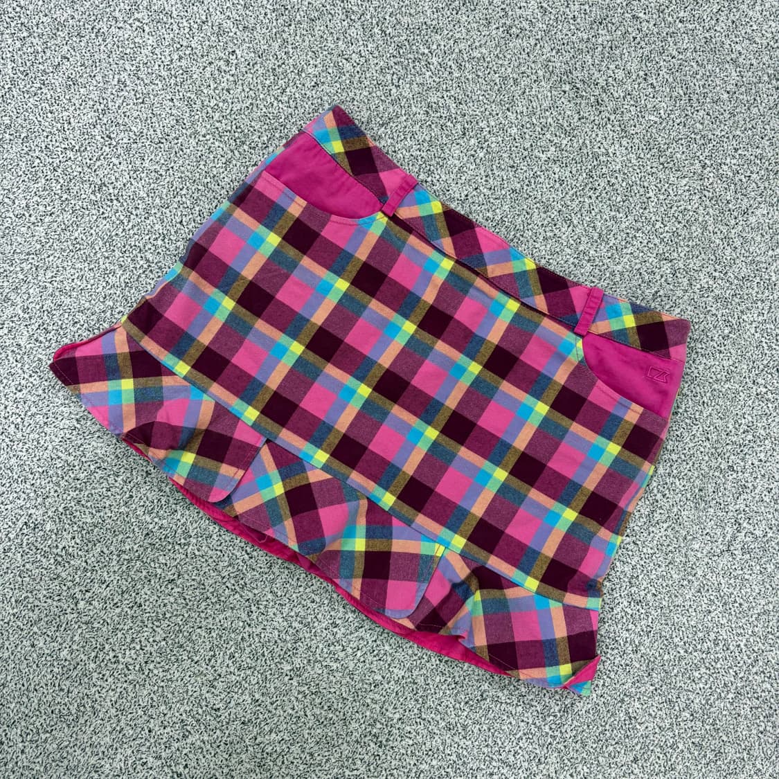 76 커터앤백 골프 체크 스커트 핑크 0319J 상품이미지1