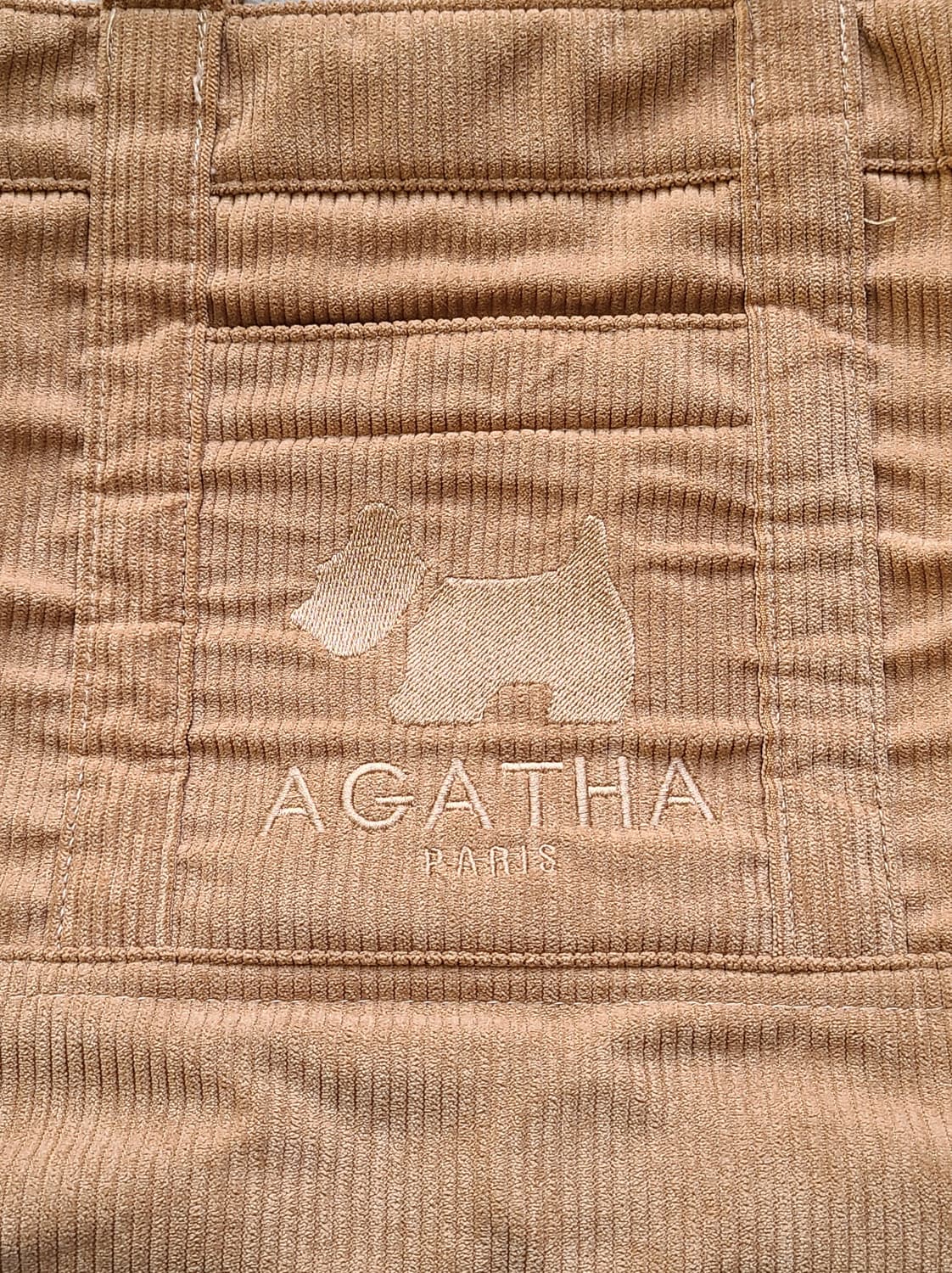 AGATHA 아가타 골덴 코듀로이 토트백 (베이지) 상품이미지2
