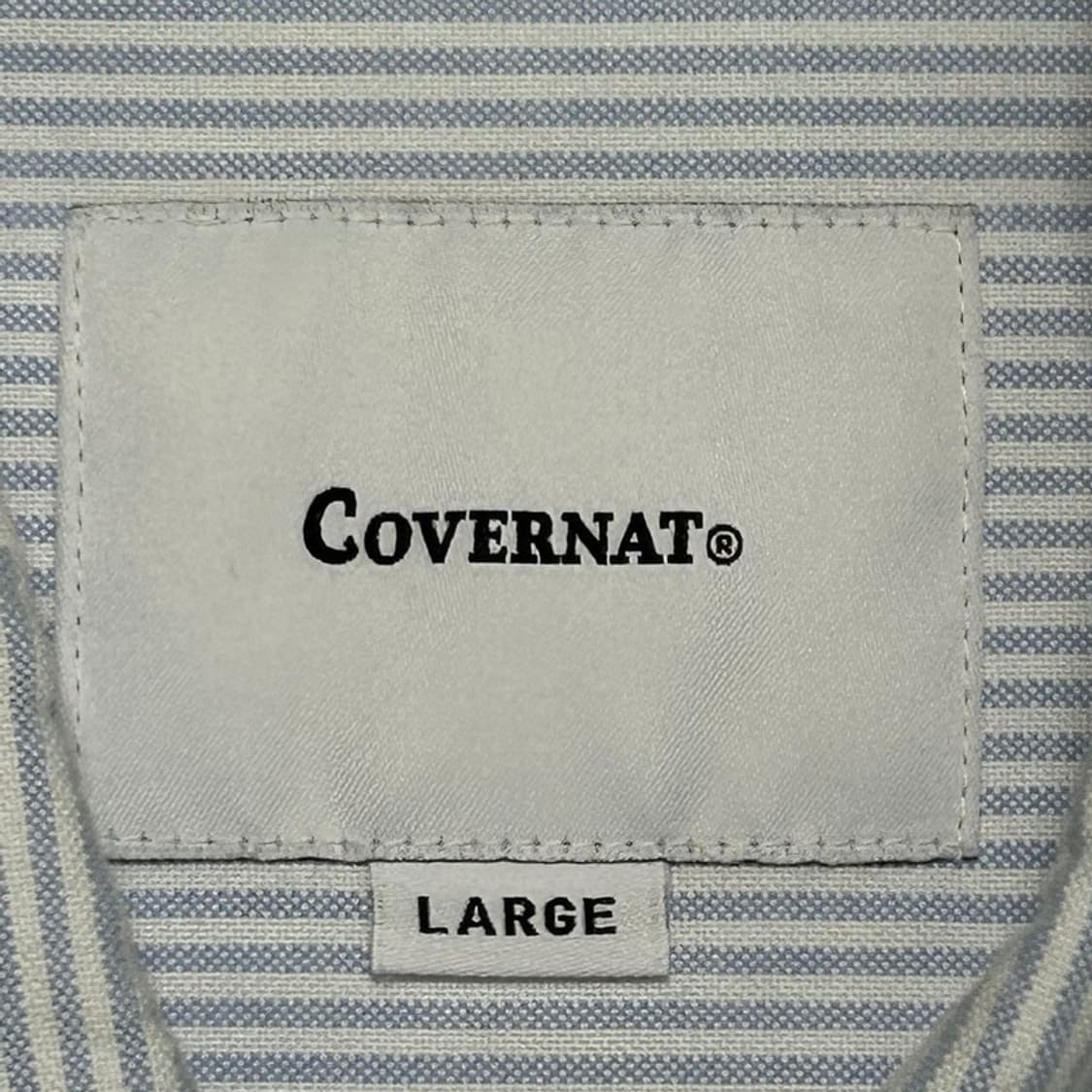 커버낫 C로고 옥스퍼드 스트라이프 셔츠 L 상품이미지4