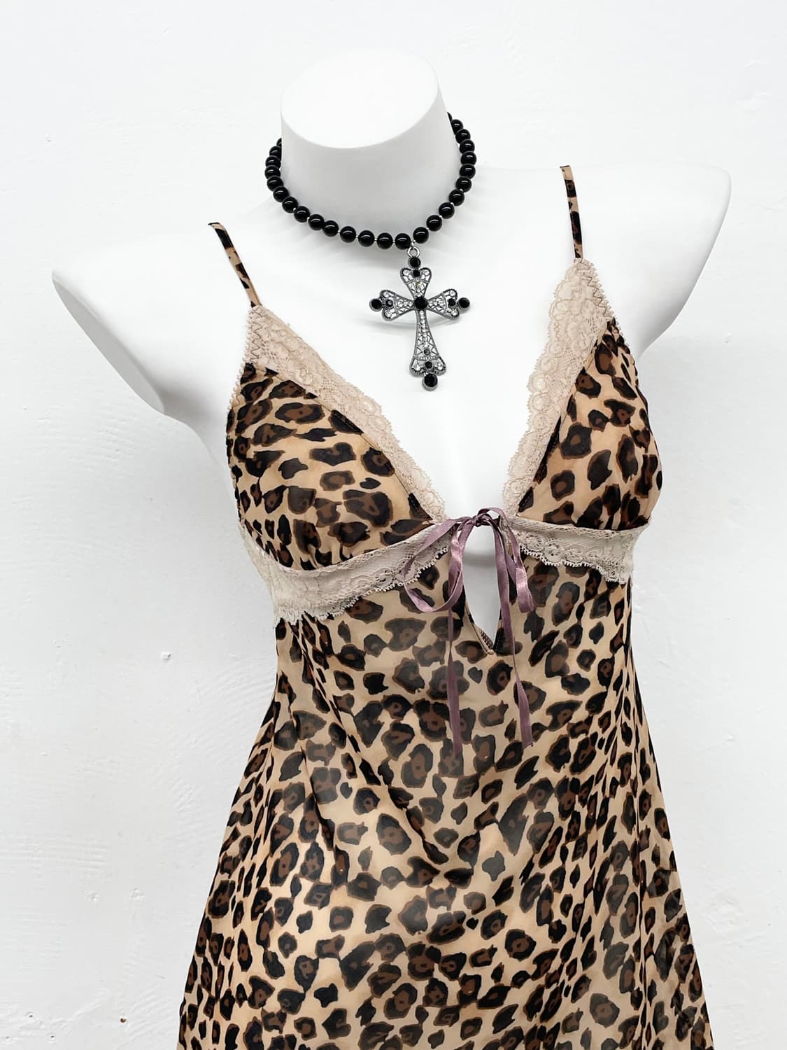 에블린 갸루 호피 슬립 상품이미지2