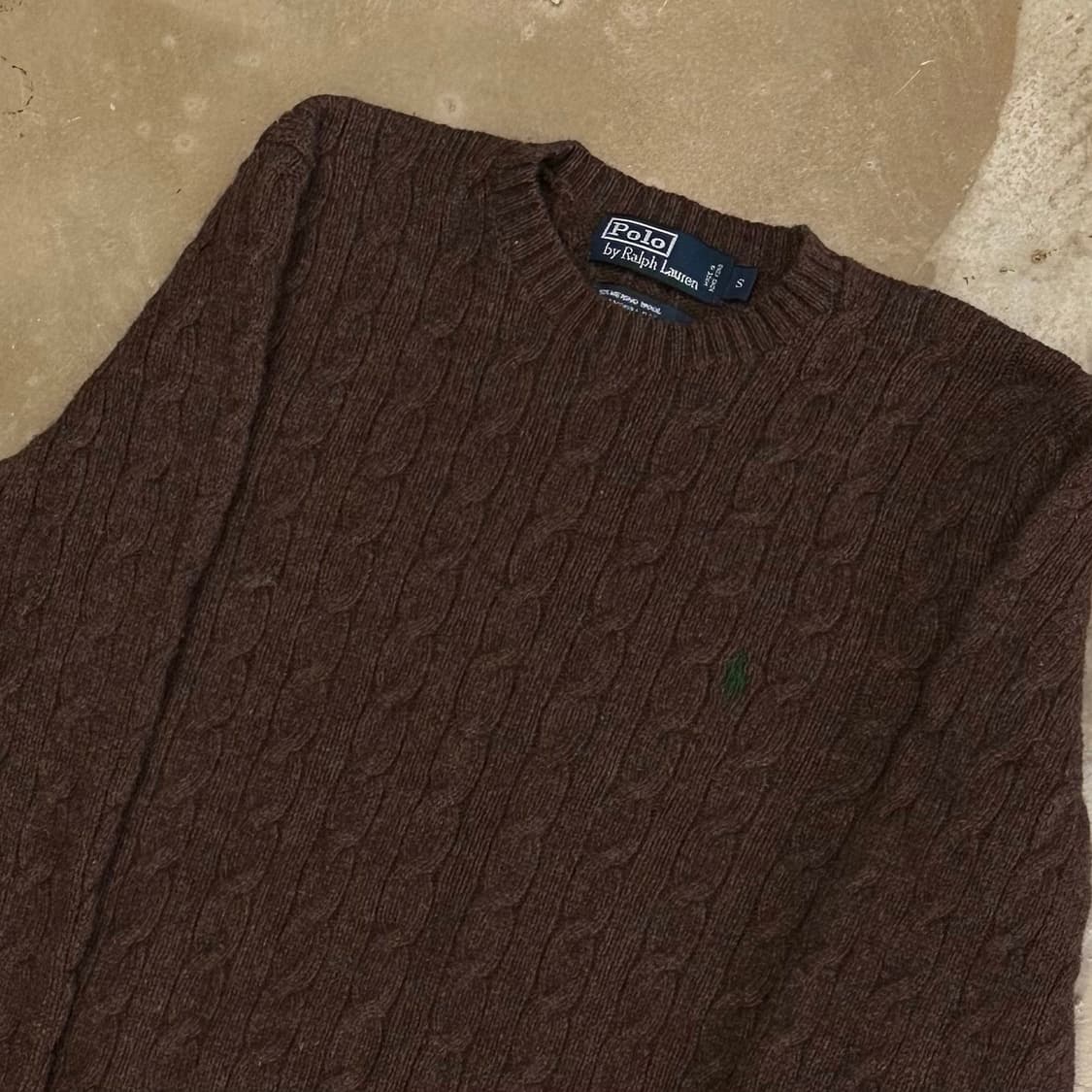 폴로랄프로렌 브라운 메리노 울 케이블 니트 상품이미지1
