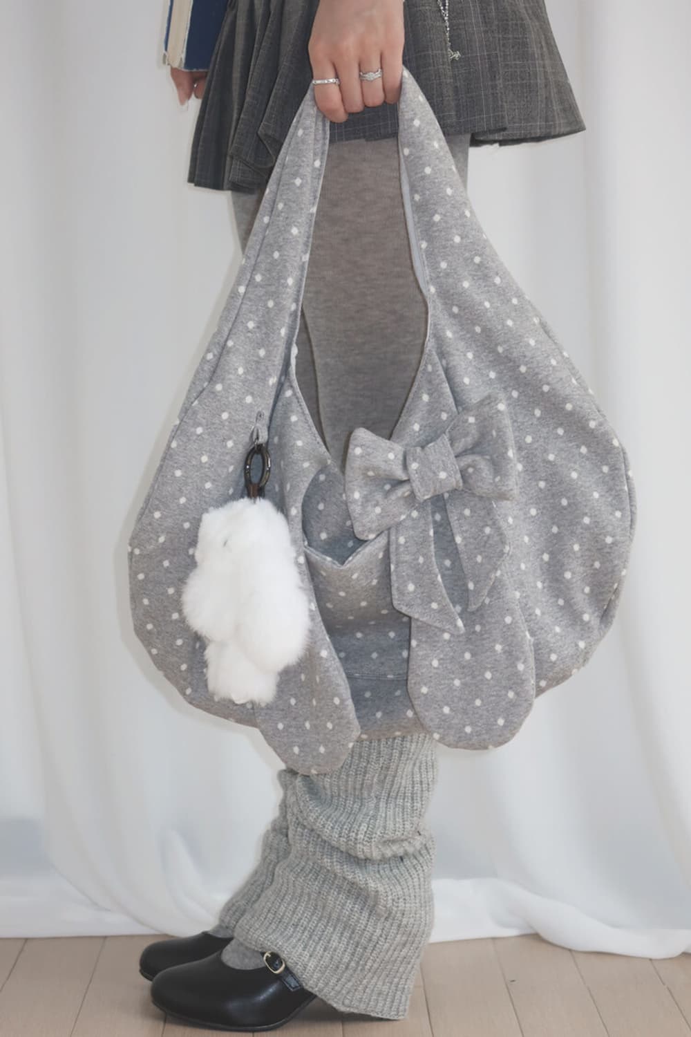 NUYET 버니 리본 도트 백 상품이미지7