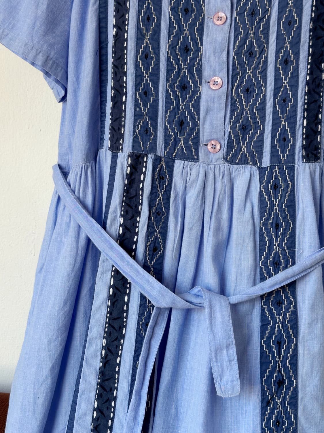 Light cotton design patch onepiece 상품이미지7