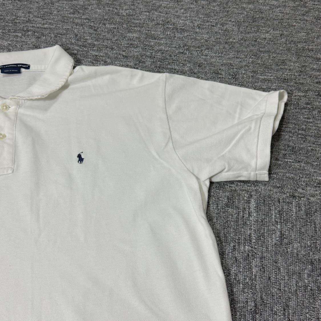 빈티지 폴로카라 반팔티 (White) | 스티치 커스텀제품 상품이미지3