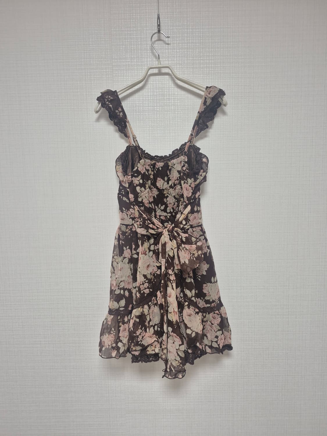 리즈리사 초고전템 히메갸루 쵸코브라운 플로럴 원피스 상품이미지3