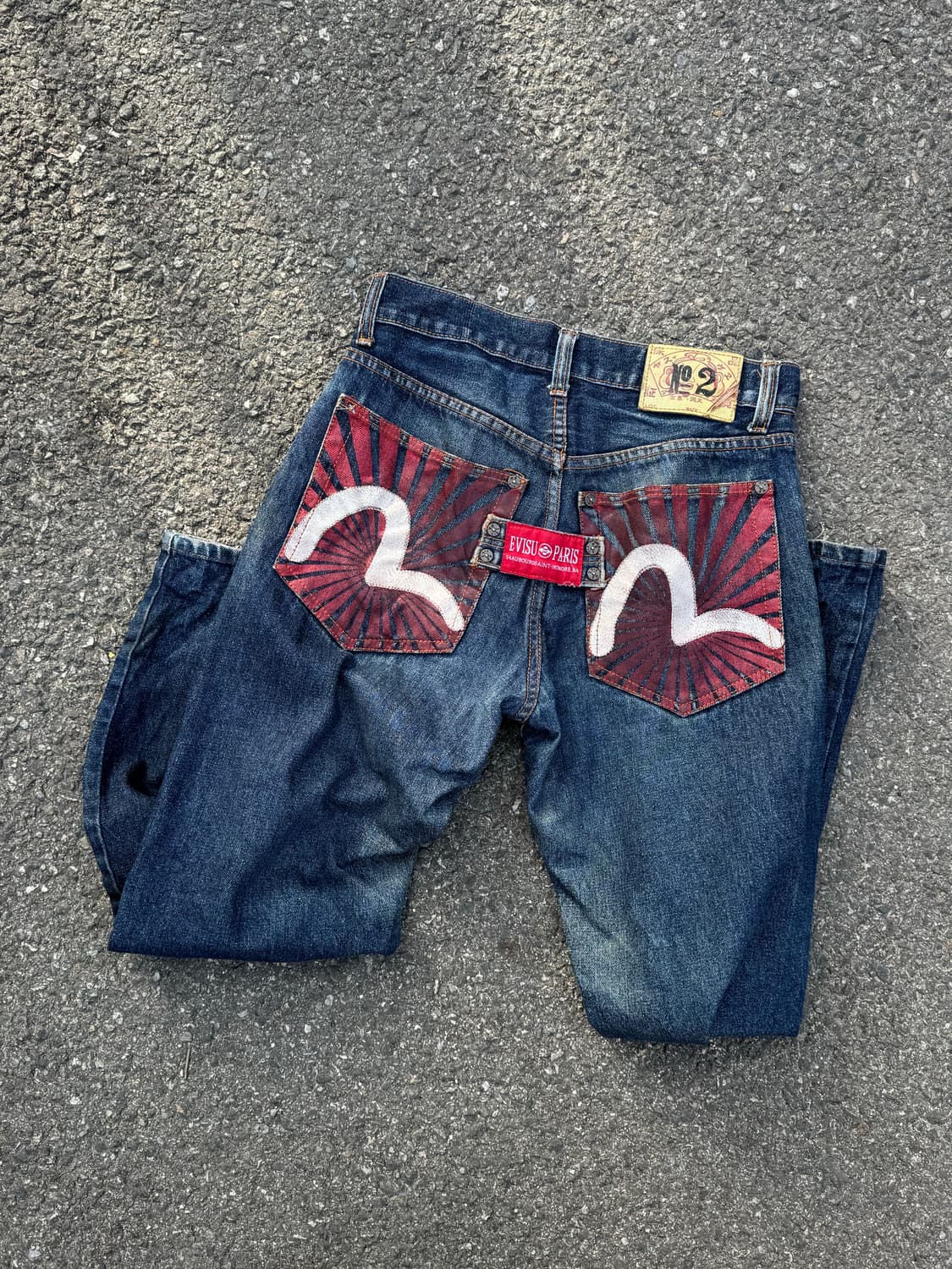 Evisu Paris 다이콕 에이징 워싱 데님팬츠  상품이미지1