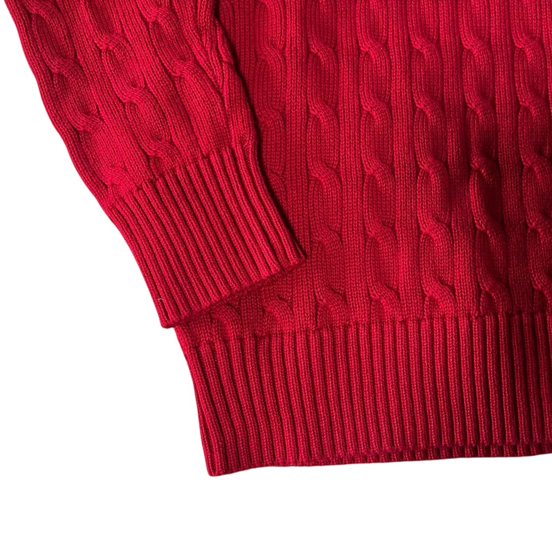 (새상품)폴로 랄프로렌 베어 케이블 니트 레드 상품이미지3