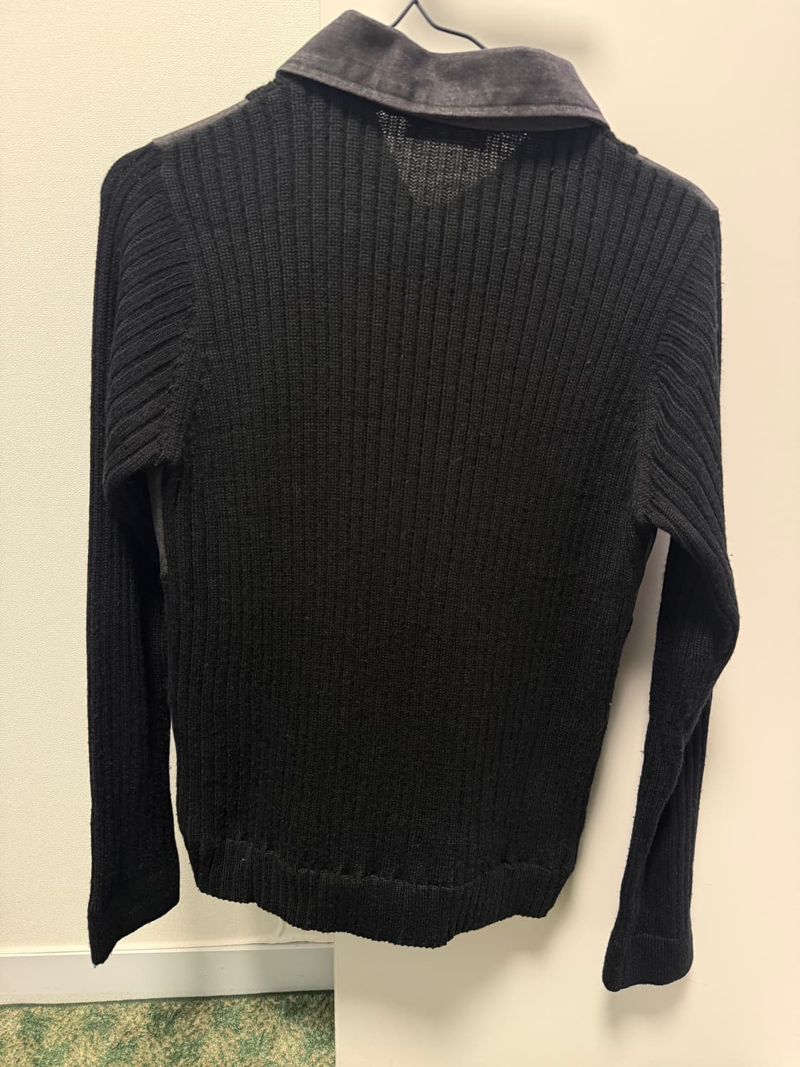 일본 빈티지 배색 집업 니트 상품이미지2