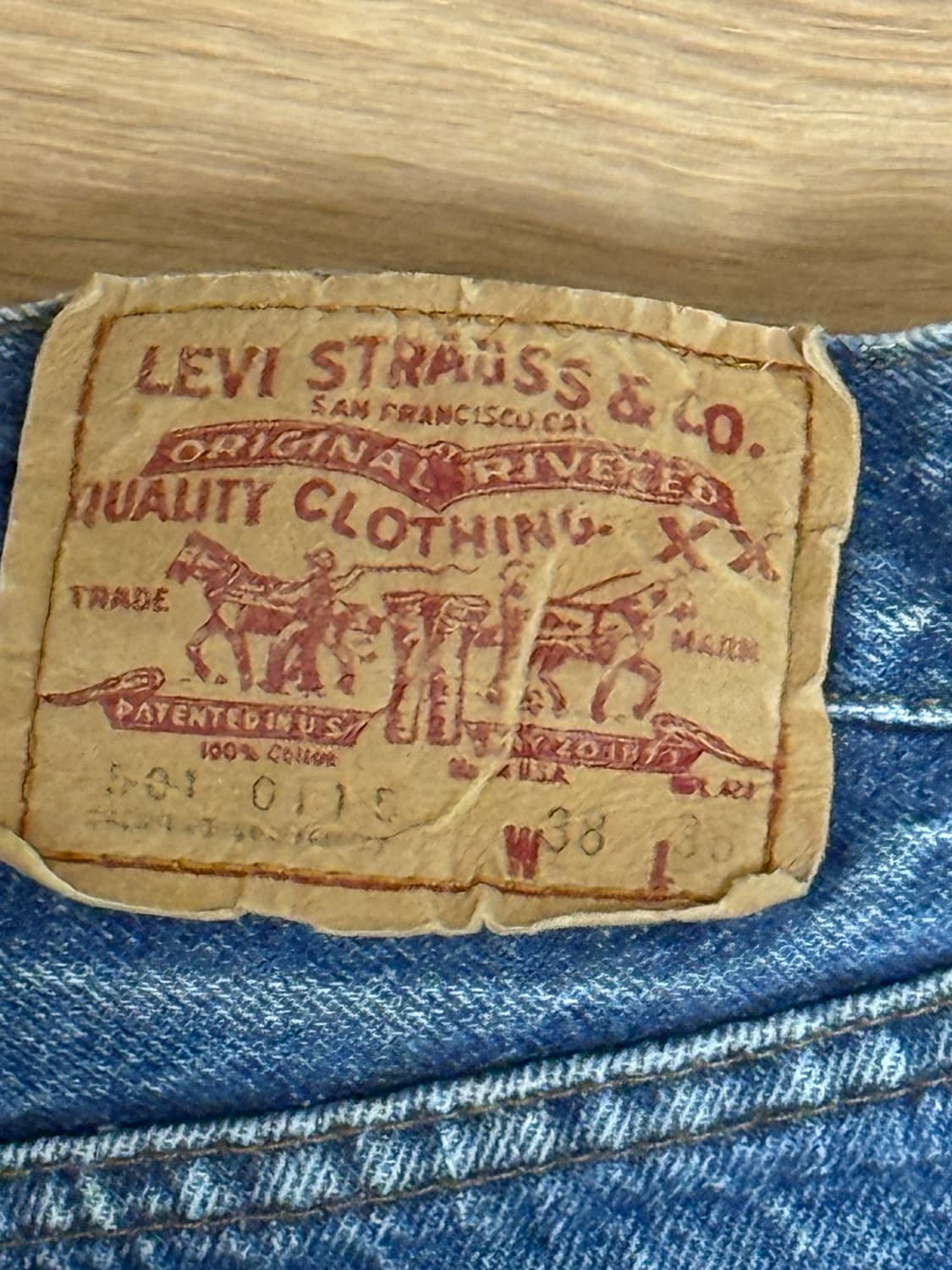 빈티지 80s 리바이스 501 38사이즈 상품이미지5