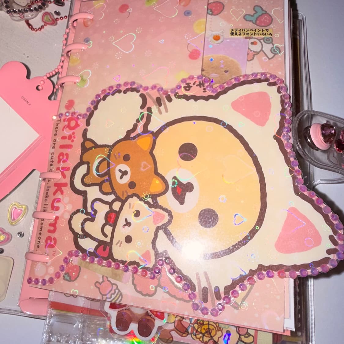 ✨리락쿠마 다이어리셋업/A6핑크타입💗/64장 상품이미지2