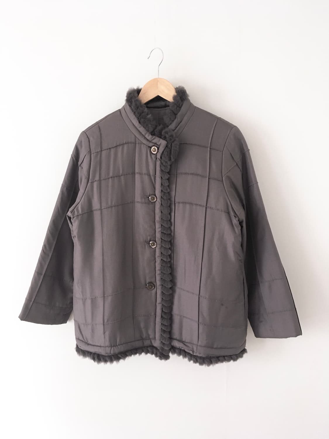 fur trimming padded jacket 상품이미지1