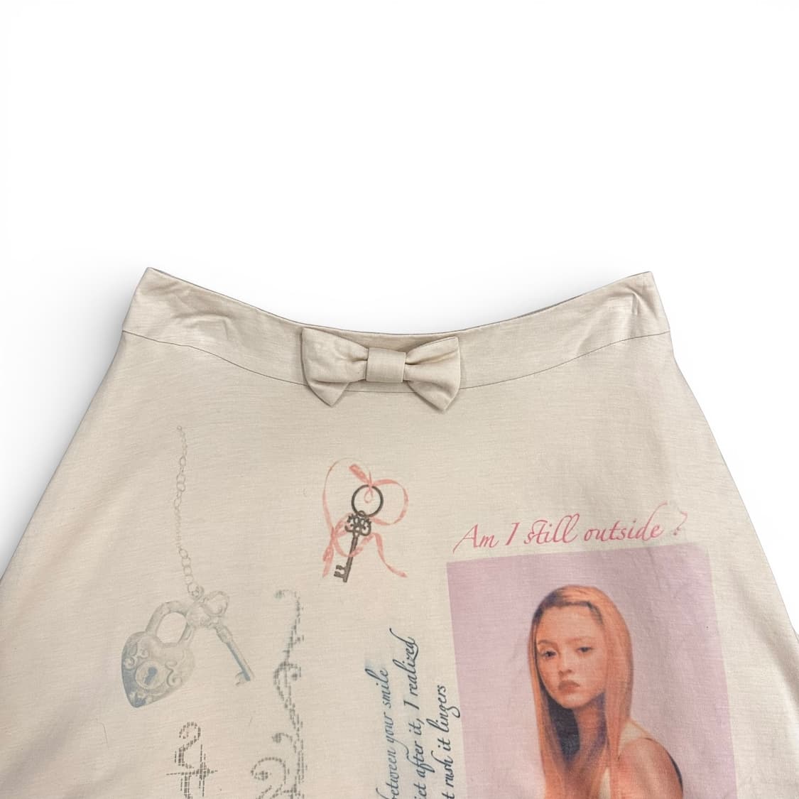 beige ribbon coloration skirt  상품이미지3