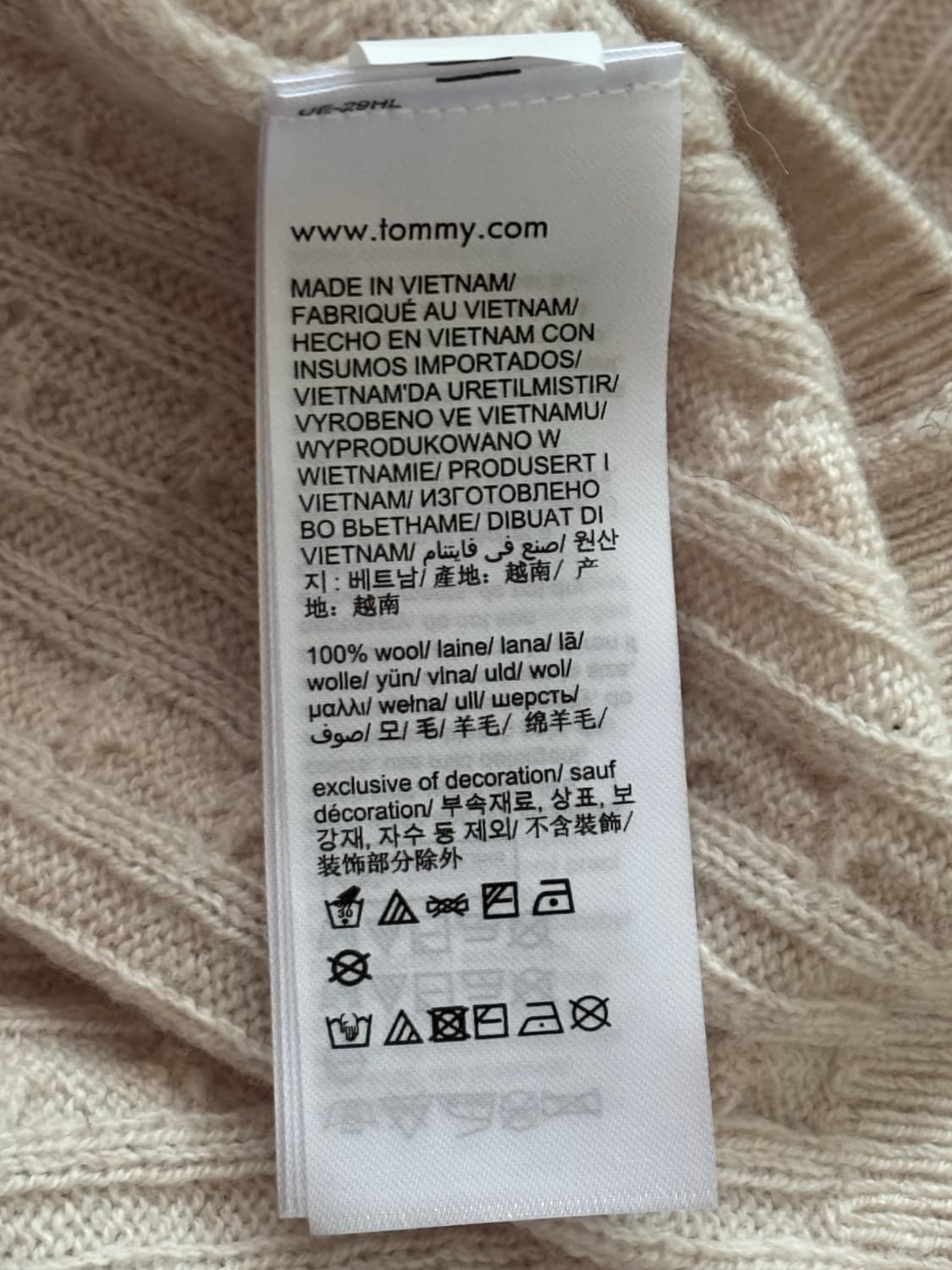 [Tommy Hilfiger] 타미힐피거 울 100 브이넥 니트 상품이미지6