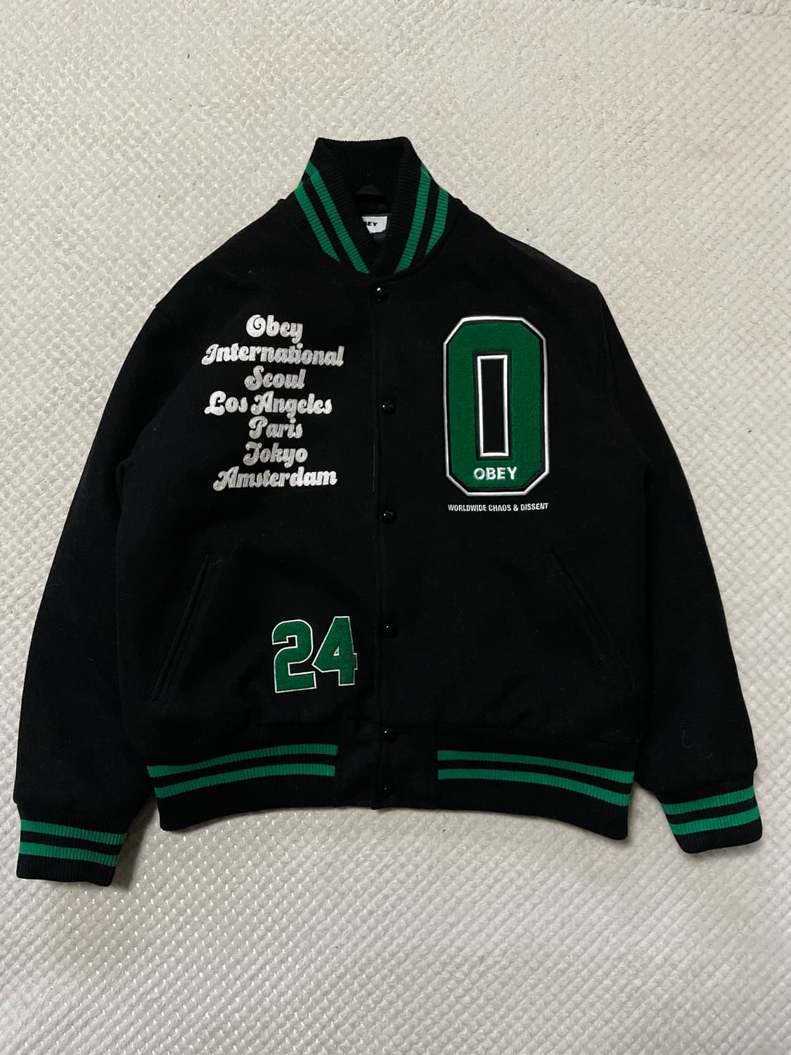 OBEY 오베이 암스테르담 인터내셔널 바시티 스타디움 자켓 상품이미지4