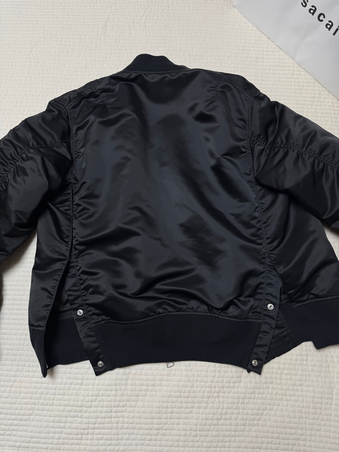 sacai 사카이 ma-1 봄버 자켓 블랙 2사이즈 상품이미지4