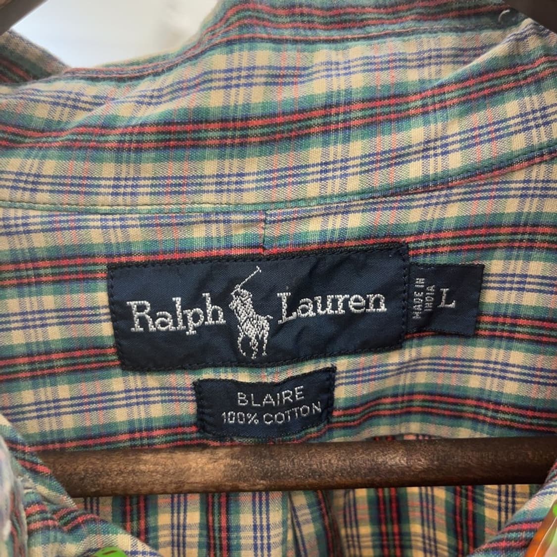 폴로 랄프로렌 빈티지 컨트리 오버핏 체크 셔츠 L C09557 상품이미지5