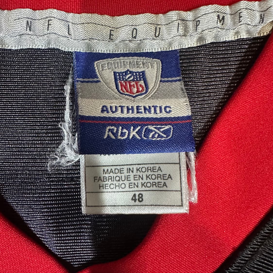 ✨ (바배) 리복 NFL 블랙 져지 유니폼 반팔티 상품이미지3