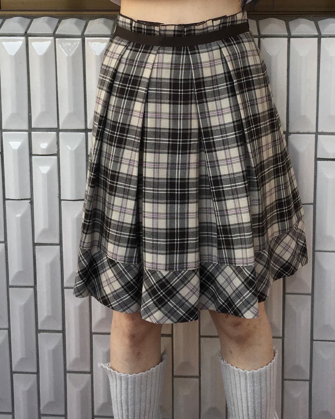 Check pattern skirt 상품이미지5