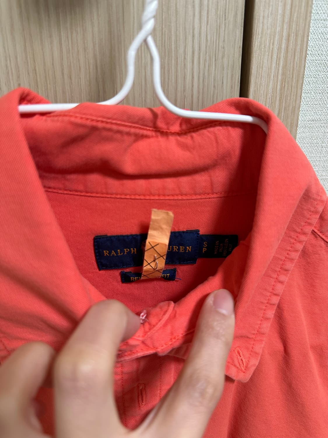 polo 빈티지 폴로 긴팔 셔츠 릴렉스핏 주황 당근 상품이미지10