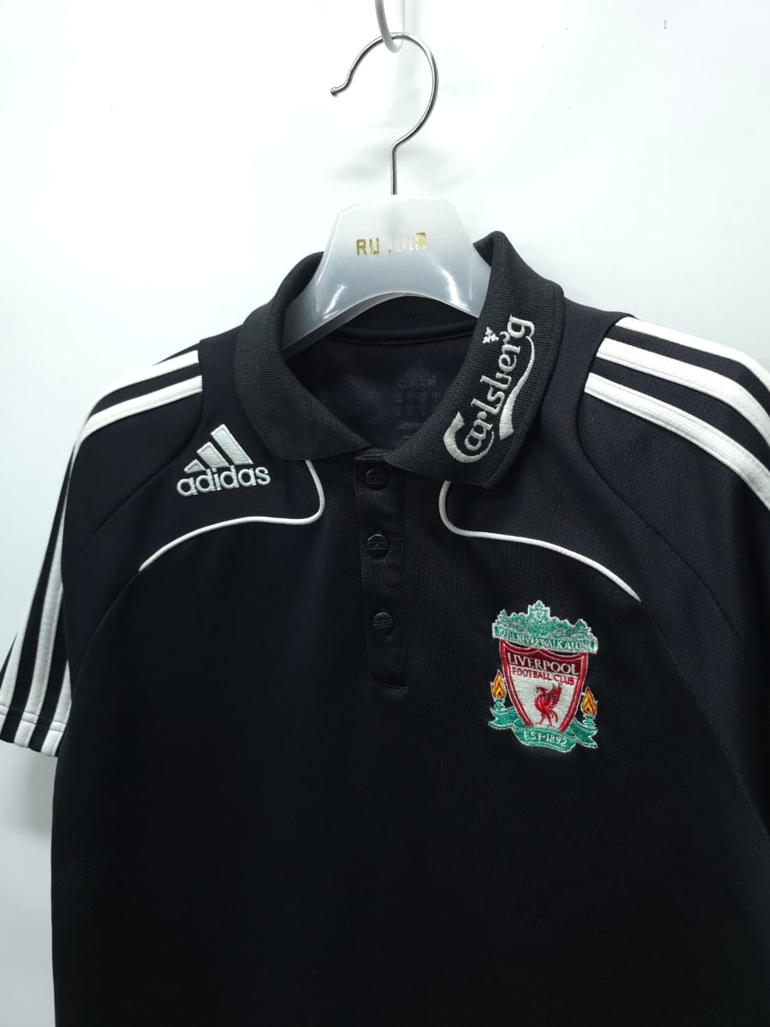 리버풀 아디다스 08-09시즌 올드스쿨 칼스버그 트레이닝 폴로셔츠 상품이미지2