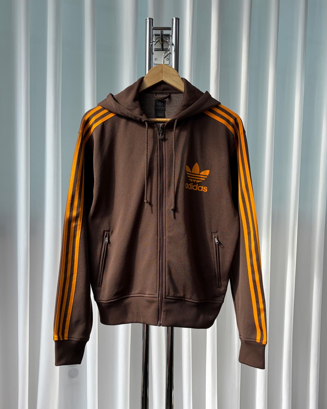 [L]아디다스 후드 플락 감귤 초코 트랙탑 져지 상품이미지3
