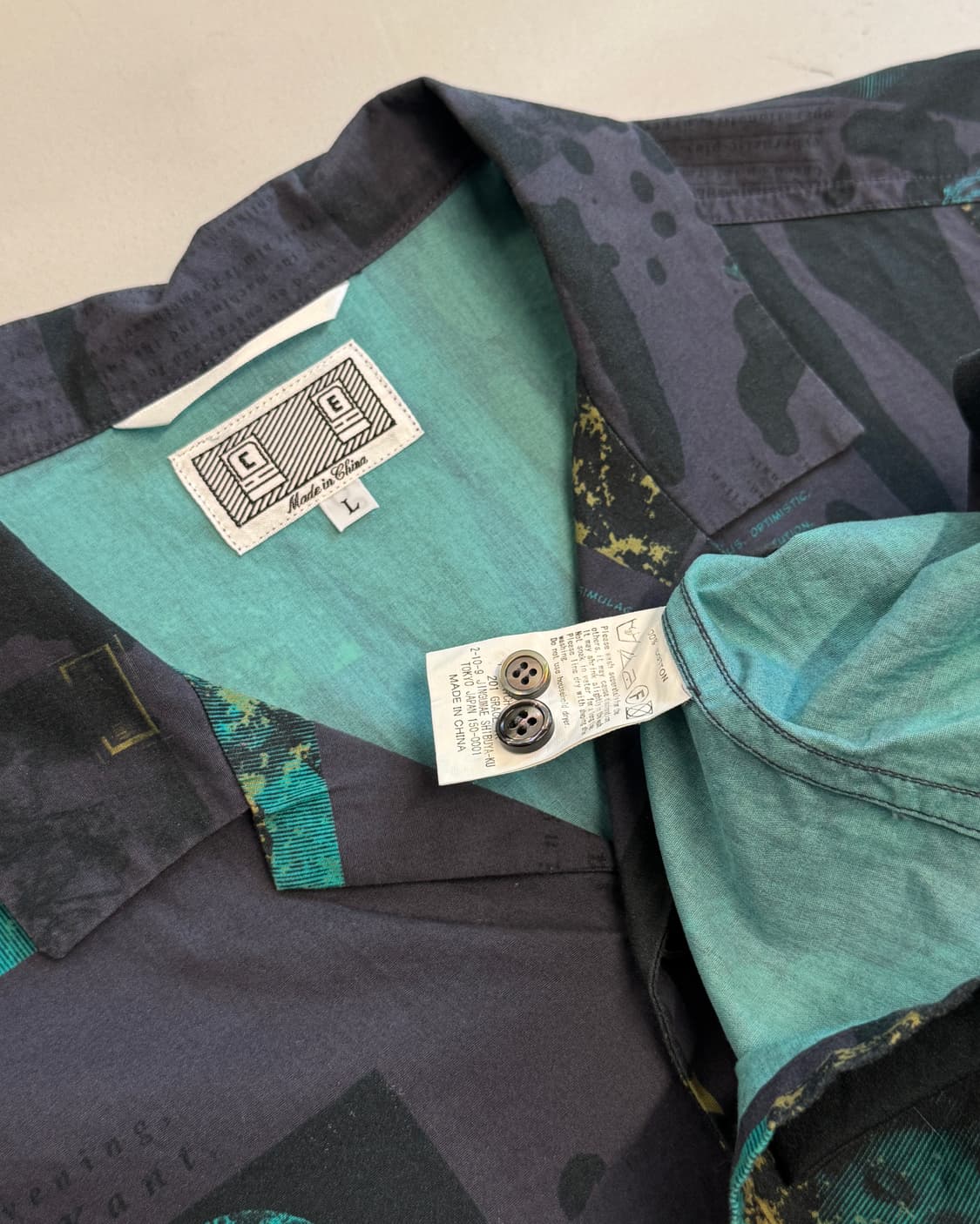 카브엠트 그래픽 오픈카라 셔츠 상품이미지5