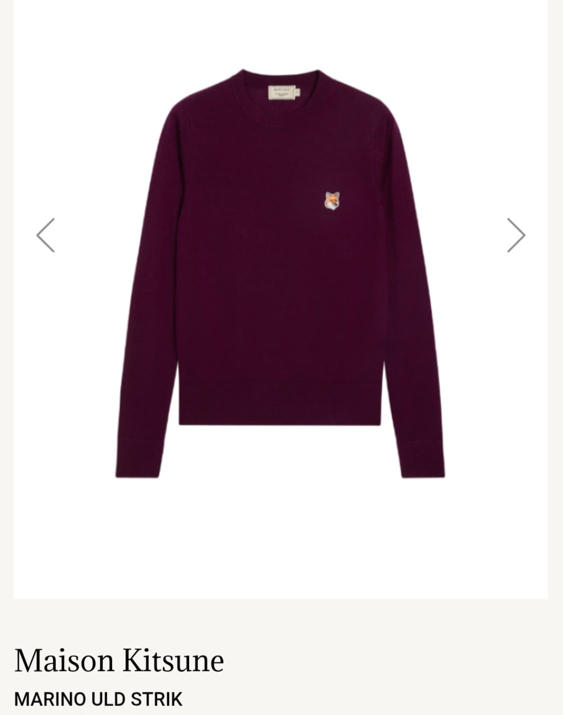 (정품) 메종키츠네 울 니트 양모100 니트 M 여성 상품이미지1