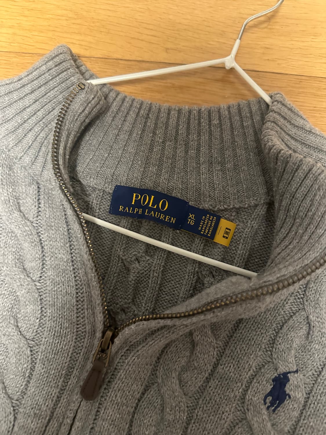 폴로 랄프로렌 반집업니트 xl 팝니다 상품이미지2
