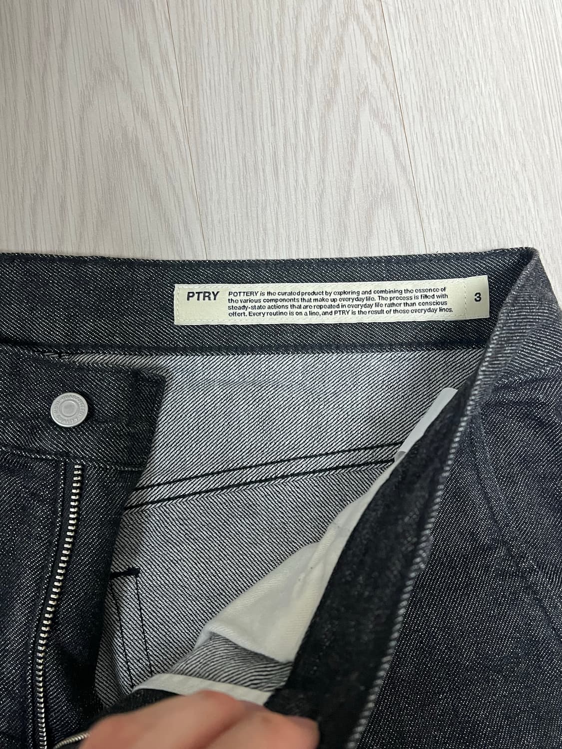 포터리 원워시드 컴포트 데님 블랙 3사이즈 상품이미지2