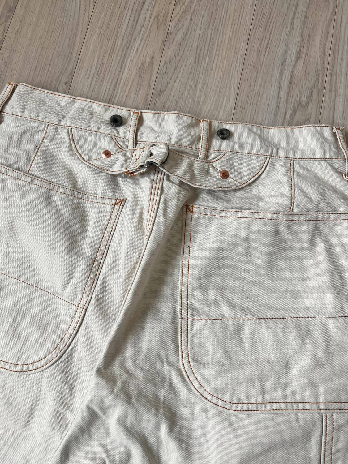 (새상품) 캐피탈 씬 캔버스 럼버 팬츠 키나리 상품이미지6