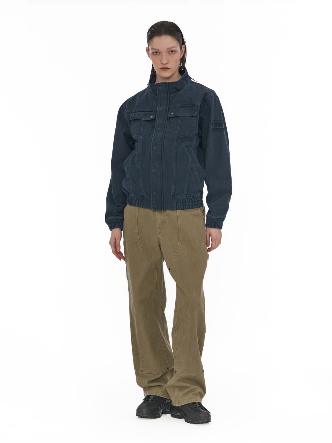 웰빙익스프레스 washed everyday jacket navy 상품이미지2