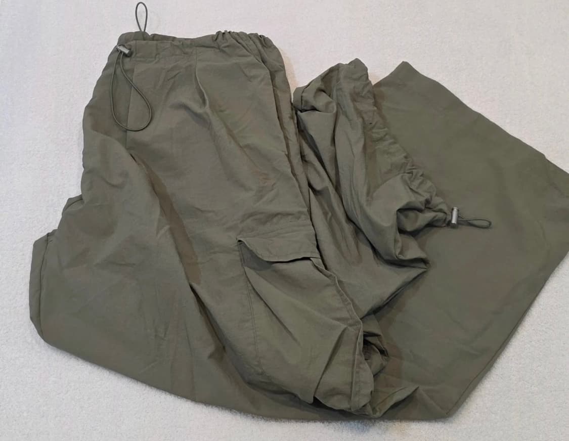 나일론 와이드 카고 바지 (조임쇠밴딩) 상품이미지5