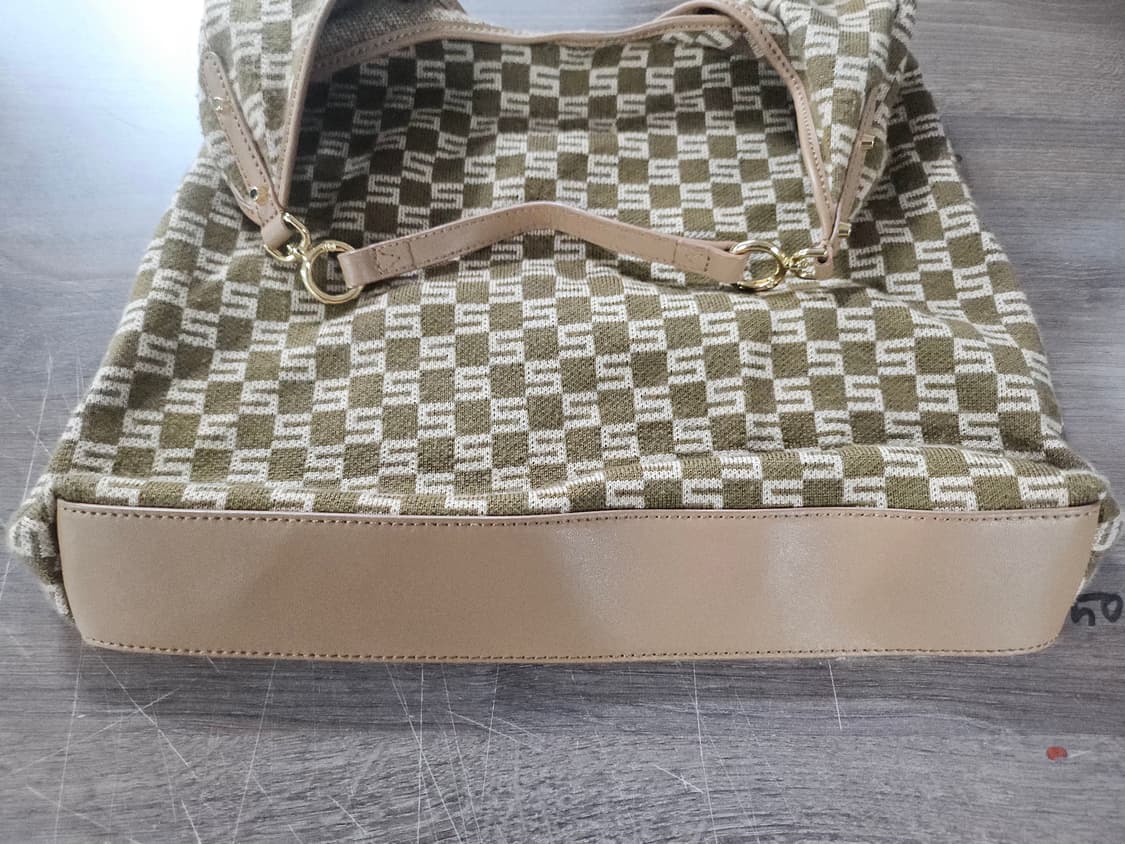 시슬리  패턴 숄더 호보백 브라운 상품이미지3