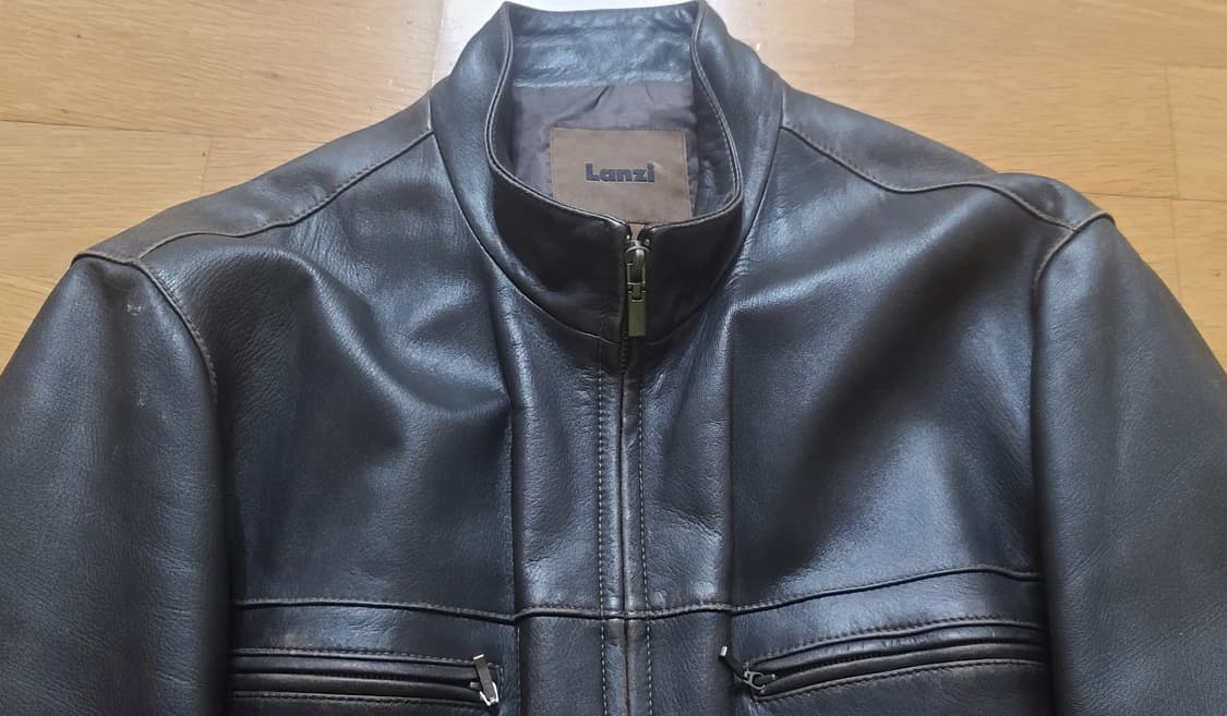 90s LANZI 클래식 진브라운 빈티지 양가죽자켓 상품이미지5