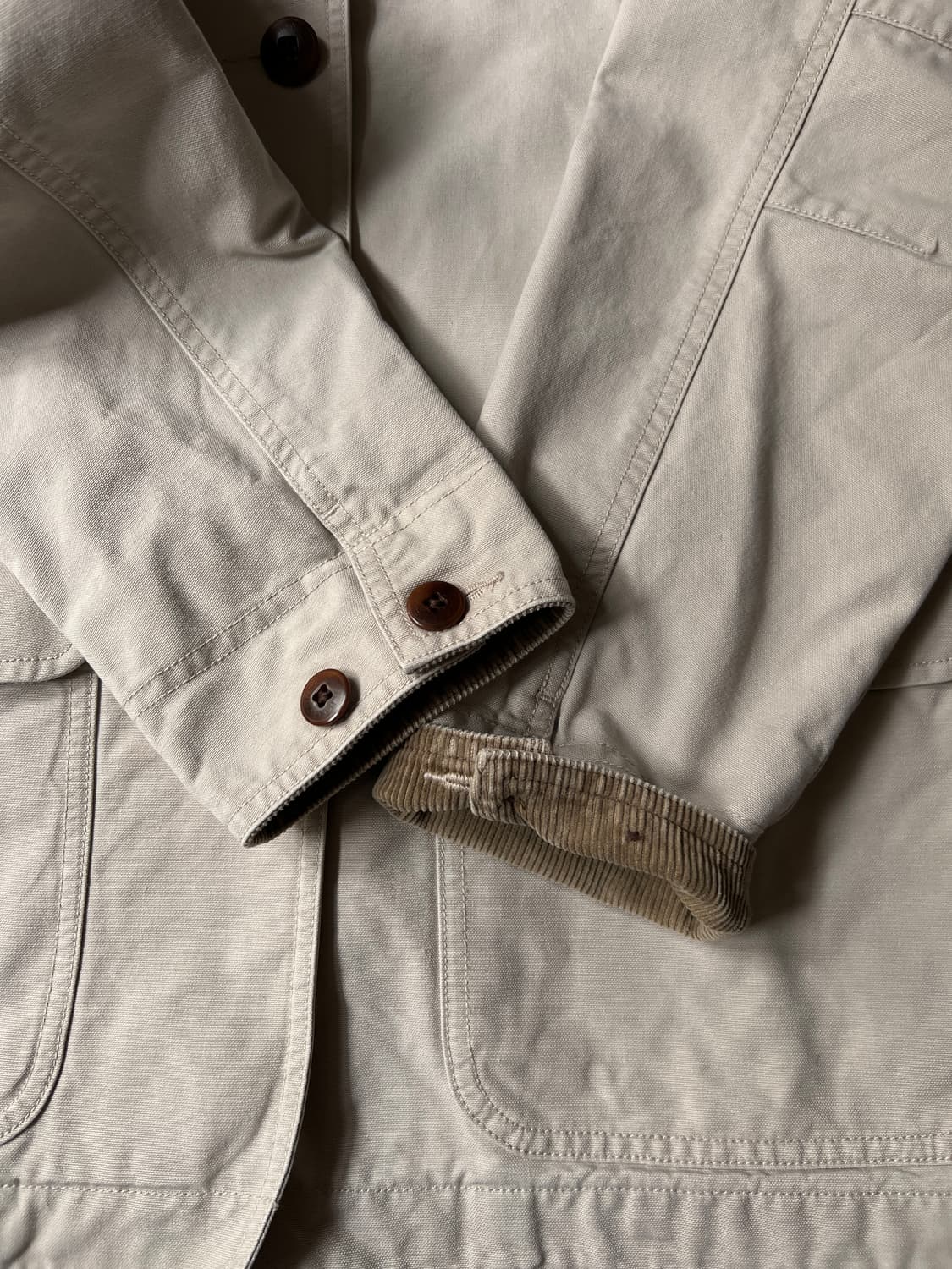 [L]L.L.Bean USA 엘엘빈 코튼 라이닝 아이보리 헌팅 자켓 상품이미지6