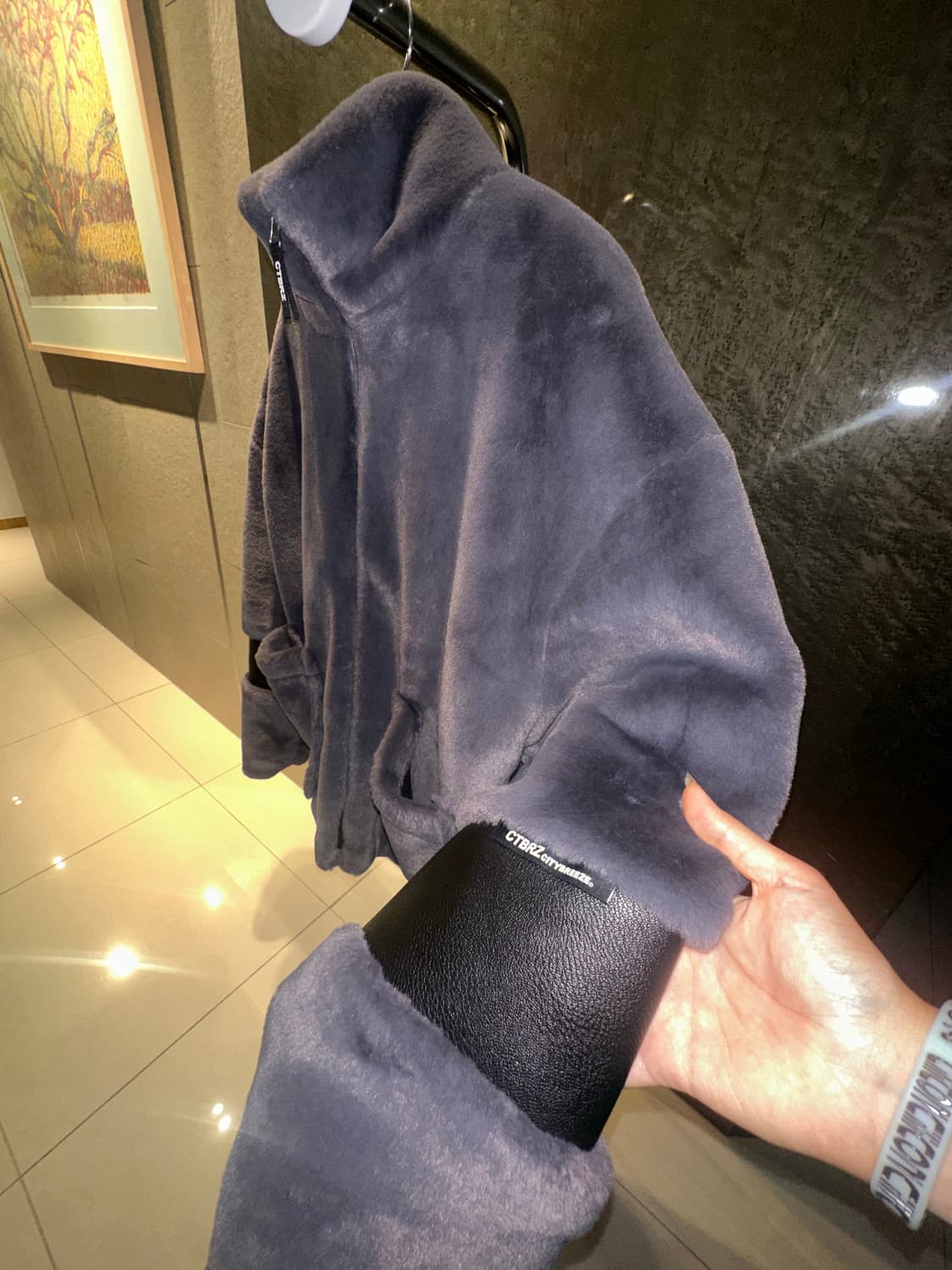 시티브리즈 에코퍼 퀼팅 하프 코트 자켓 상품이미지1