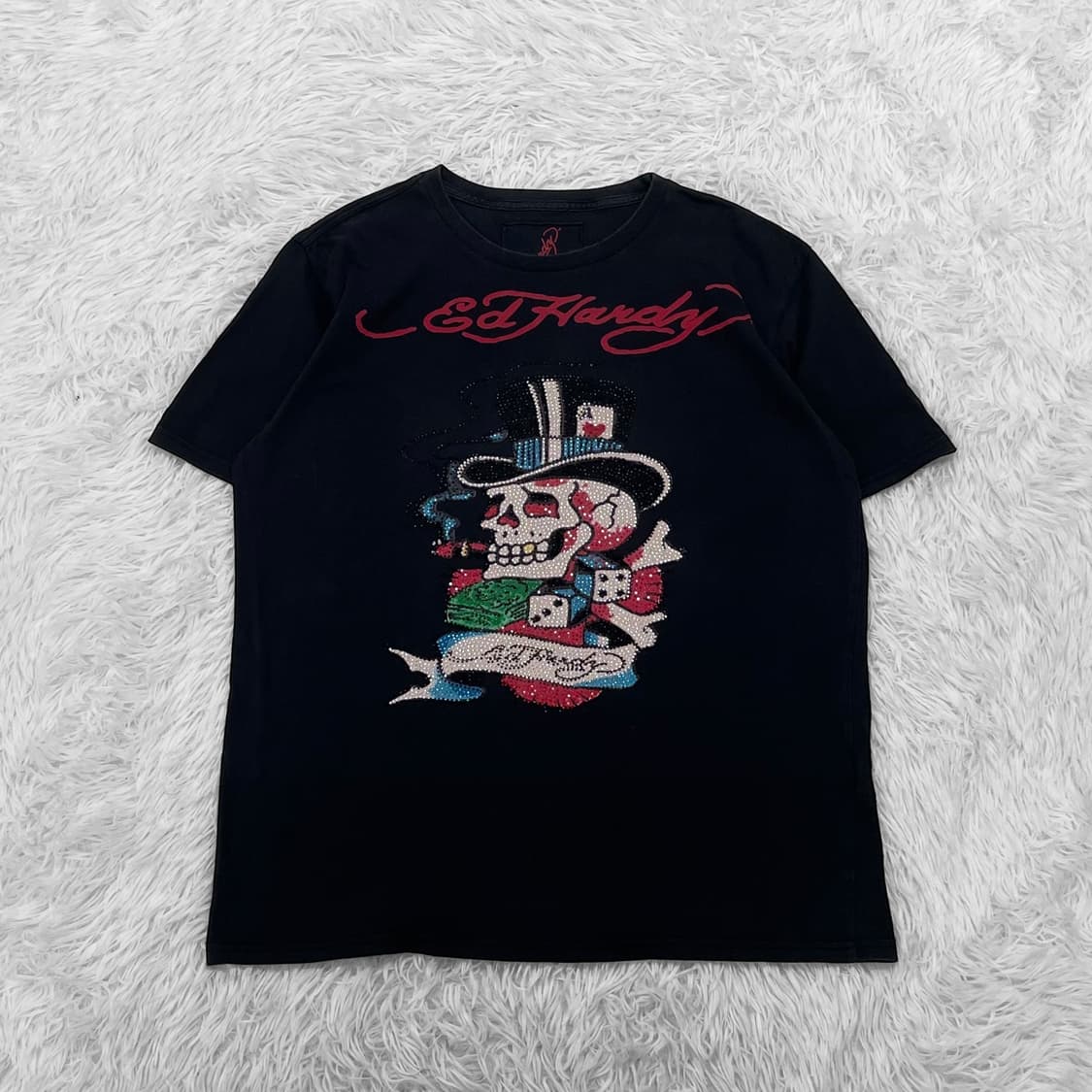 에드하디 펑크 다이스 스컬 반팔티 블랙 상품이미지2