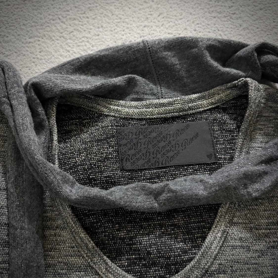Roen scarf layered 3/4 sleeve 상품이미지2