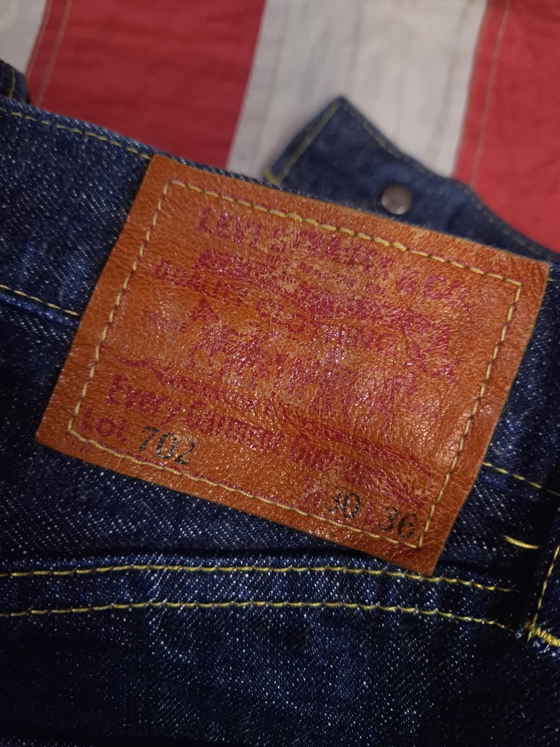 오리지날 90's 일본판 리바이스 702 신치백 셀비지 데님진 상품이미지3