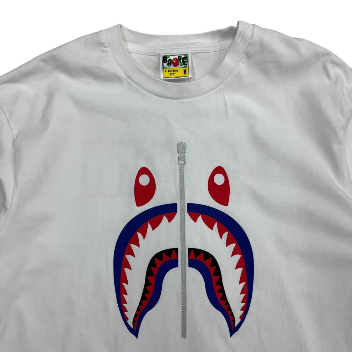 베이프 샤크 화이트 반팔 M 상품이미지5