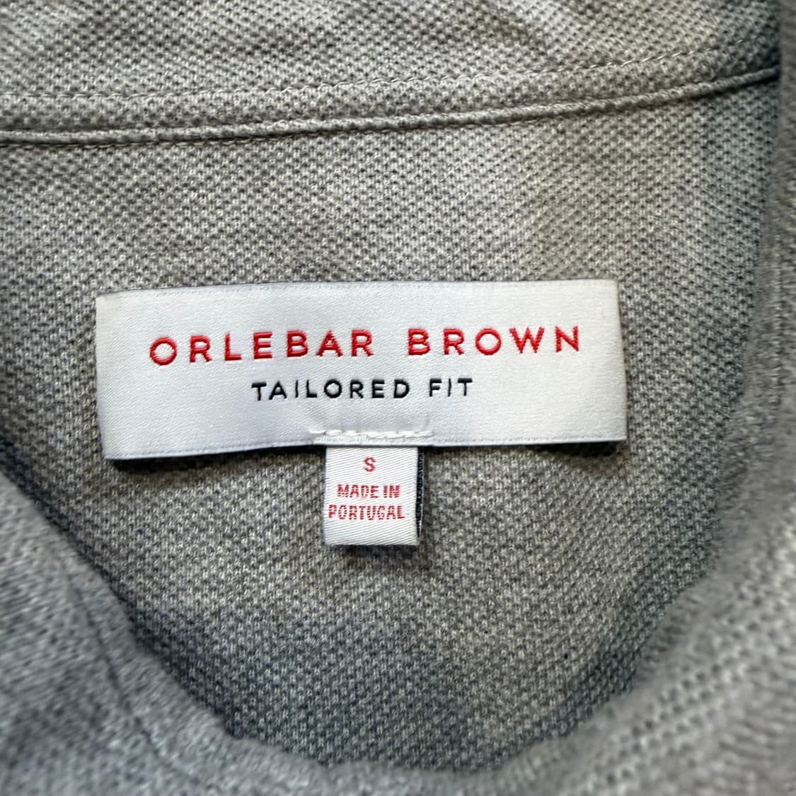 Orlebar Brown 테일러드 핏 그레이 폴로 셔츠 상품이미지2