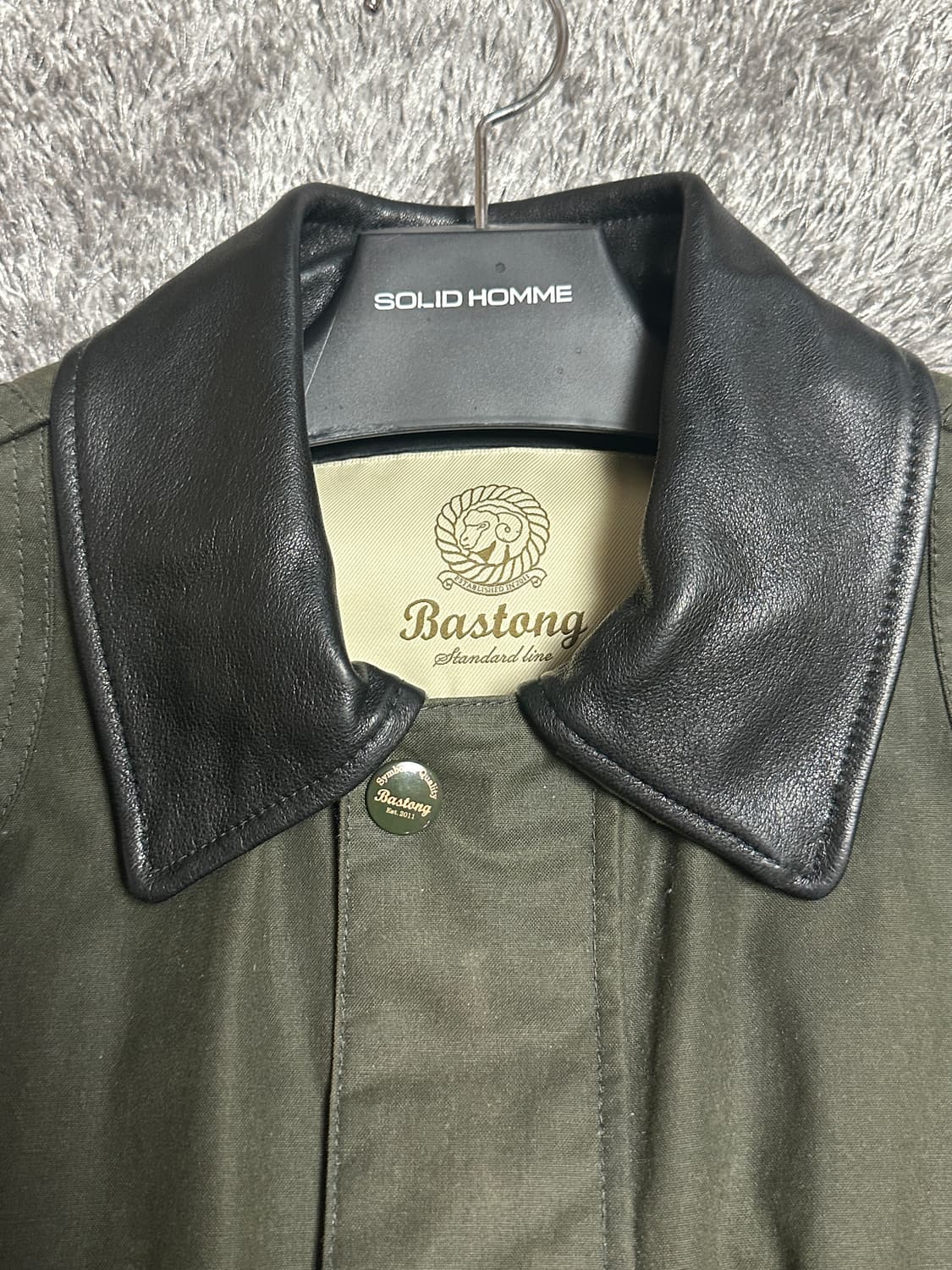 바스통 001 올리브 L 라지 왁스 자켓 상품이미지3